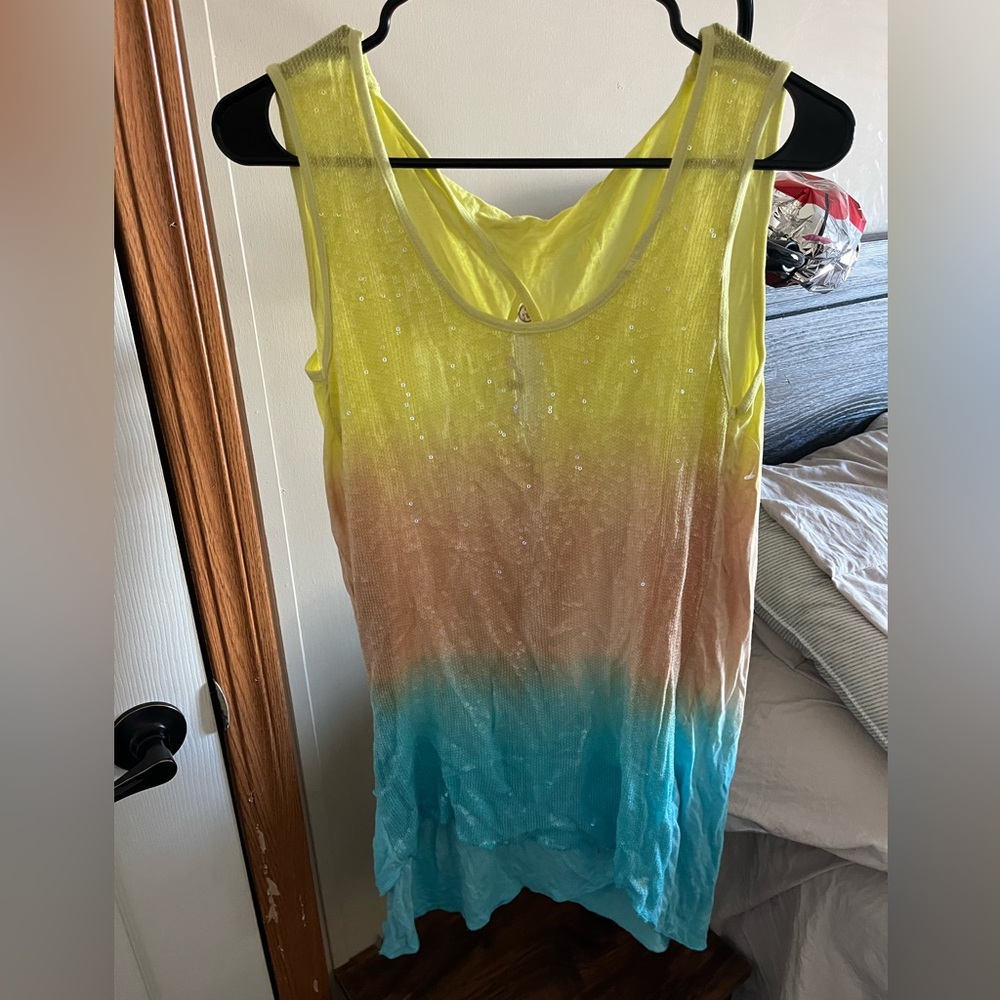 Sequin ombre tank top